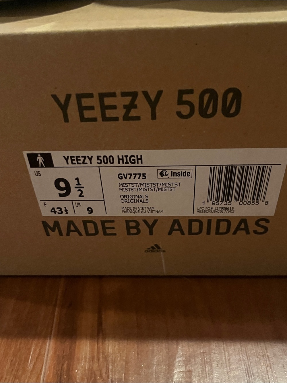 adidas Black and Gray Athletic Shoe Interior Label - Picture 3 of 6
